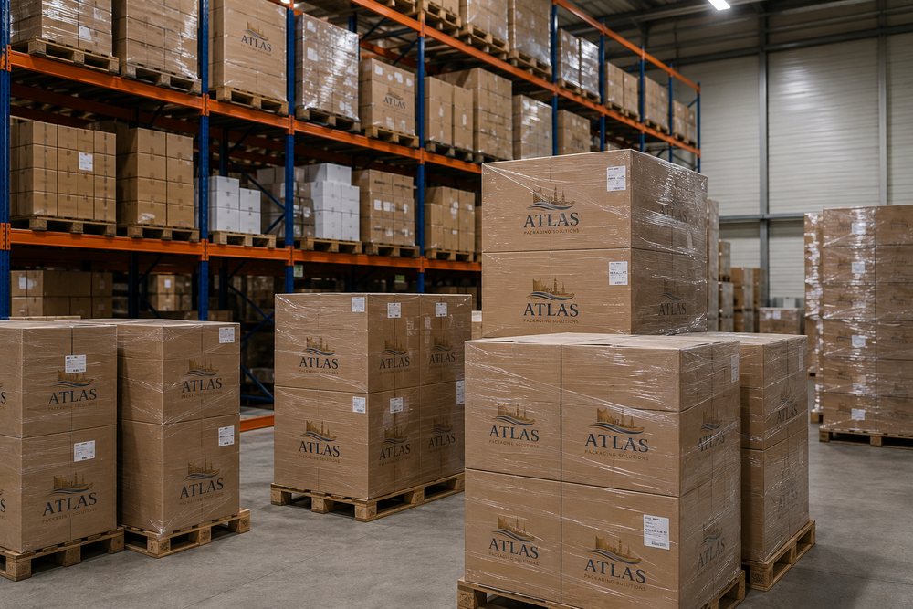 Lager von Atlas Packaging Solutions in Hamburg